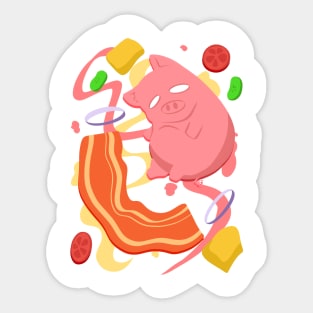 Deconstructed Burger Sticker